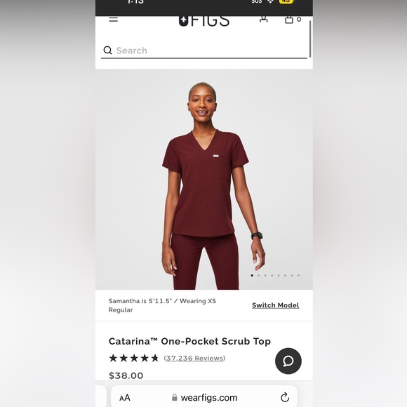 Figs scrub catarina top - Picture 1 of 3